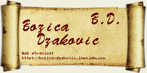 Božica Džaković vizit kartica